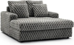 Fotel Wypoczynkowy Sofa KOBEL Szary Pluszowy Nowoczesny