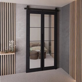 Drzwi Przesuwne QUDIO M6 Czarny 90