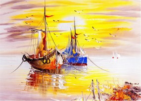 Obraz - Obraz statku (70x50 cm)