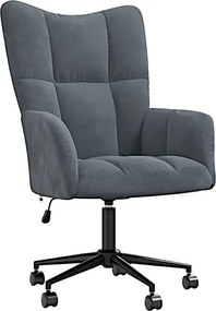 Fotel do biurka glamour ciemnoszary T4-S62