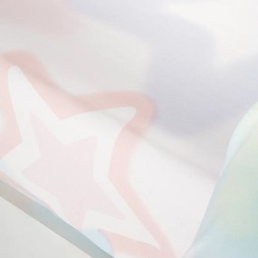 Biało-różowe prześcieradło dziecięce dwuosobowe z gumką 135x190 cm Ombre Stars – Catherine Lansfield