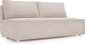 Sofa z funkcją spania i pojemnikiem DUO, tkanina sztruksowa Poso, Beżowy