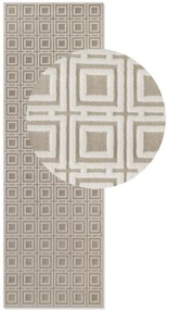 Dywan nowoczesny Perles Romby beżowo-kremowe 80 cm x 240 cm