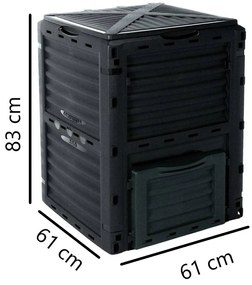 Kompostownik ogrodowy, zamknięty - 300 l