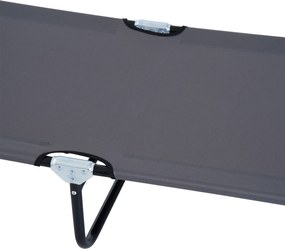 Outsunny Leżak do Opalania z Okienkiem do Czytania Otwór na Twarz Funkcjonalny Szary | Aosom PL