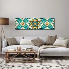 Obraz - Turkusowy wzór (170x50 cm)