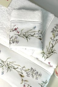 Podarunkowy zestaw ręczników CARDUUS, 2 szt Biały Zestaw (ręcznik 50x100cm, ręcznik 75x150cm)