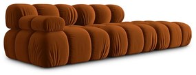 Pomarańczowa aksamitna sofa 282 cm Bellis – Micadoni Home