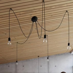 Żyrandol EDISON 7 czarny SOLLUX  LIGHTING