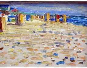 Obraz – reprodukcja 40x30 cm Holland - Beach Chairs, Wassily Kandinsky – Fedkolor