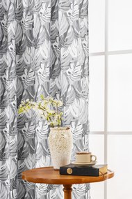 Designerska zasłona FLOCUS 140x270 cm, wzorzysta Zawieszanie: Taśma z wiązaniami