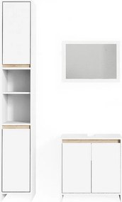 Zestaw mebli łazienkowych biały/sonoma 58x33x60 emma