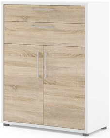 Biały regał modułowy w dekorze dębu 89x113 cm Prima – Tvilum