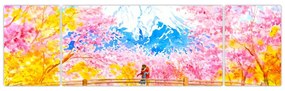 Obraz - Malowana para, akwarela (170x50 cm)