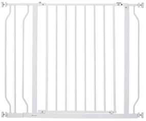 Drzwi zabezpieczające dla psów regulowana brama ochronna kratka biała 95x4x76cm | Aosom PL