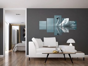 Obraz - Biały łabędź (125x70 cm)