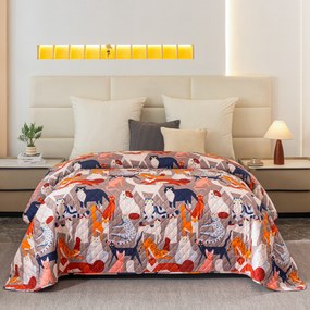 Narzuta na łóżko CATMOSPHERE, kolorowa Rozmiar: 170 x 210 cm