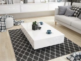 Stolik kawowy w wysokim połysku Iron 100x60 biały