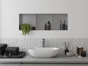 Mexen X-Wall-NR półka wnękowa bez kołnierza z półką 90 x 30 cm, inox - 1911903010S