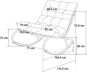 Bujany fotel ogrodowy z poduszką C2-E09