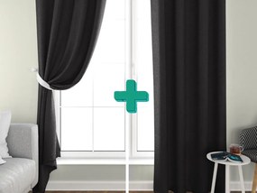 2x czarna zasłona OXFORD 140x250 cm