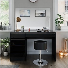 Toaletka czarny/złoty 120x55x75 sherry