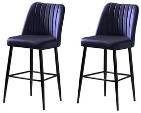 Zestaw krzeseł barowych Vento Sax Blue and Black, 2 szt., 2 szt.