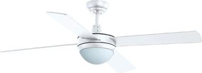 Wentylator sufitowy NICK nowoczesny i uniwersalny styl - stal - bia?y - 4 ?opatki - pilot - E27 Max. 2x 6W - IP20