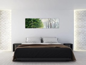 Obraz - Zima kontra lato (170x50 cm)