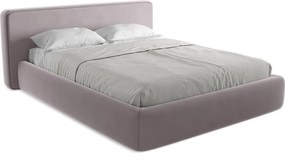 Łóżko 200 x 225 - z weluru - lawendowy - KIANA