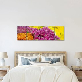 Obraz różowego kwiatu (170x50 cm)