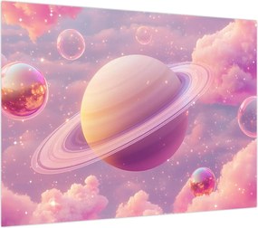 Obraz - Różowa planeta (70x50 cm)