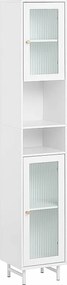 Szafka wysoka ze szklanymi drzwiami, kolumna łazienkowa BZR118-W