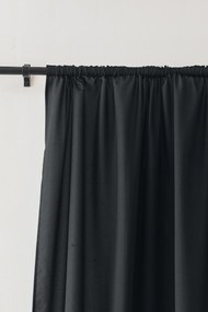 Czarna zasłona OXFORD 140x250 cm Zawieszanie: Taśma z wiązaniami