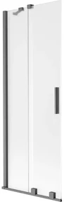 Mexen Velar parawan nawannowy 2-skrzydłowy rozsuwany 75 x 150 cm, szron, gun gray szczotkowany - 896-075-000-31-66