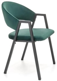 Krzesło tapicerowane K473 VELVET zielone HALMAR