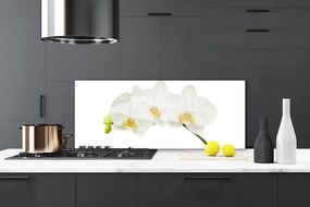 Panel Szklany do Kuchni Świeże Pędy Kwitnącej Orchidei