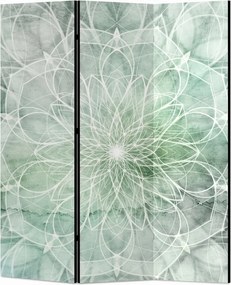 Parawan pokojowy 3-częściowy 135x172 Jednostronny dekoracyjny boho zen Szary Kwiatowa Symetria Natury