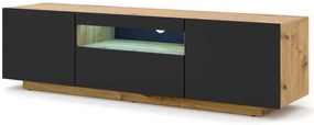 Szafka rtv stojąca lub wisząca dąb artisan + czarny - Talmis 3X