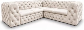 Narożnik Chesterfield Moet 250x250 pikowany z funkcją spania i pojemnikiem