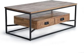 Podstawa stołu z drewna manguier i metalu