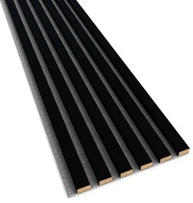 Akustyczne panele lamelowe 2 szt. czarny mat H4-N07