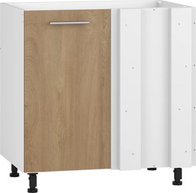 Kuchenna szafka pod zlewozmywak modułowa dolna narożna BELLA DKN-100/82 dąb miodowy mat