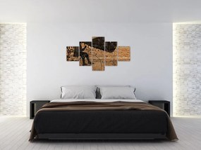 Obraz - Mężczyzna na rowerze w stylu Banksy (125x70 cm)