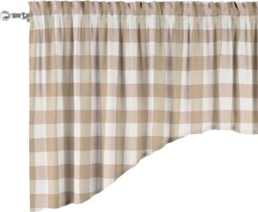 Lambrekin łuk kolor beżowy tkanina wzorzysta