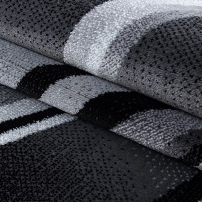 Dywan nowoczesny Parma Linie szaro-czarny 160 cm x 230 cm