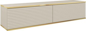 Szafka RTV wisząca VENEZIA 135 cm do Salonu pod Telewizor - Odcienie beżu