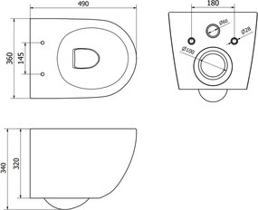 Mexen Lena miska wc Rimless Tornado z deską wolnoopadającą slim, duroplast, czarna mat - 30221085T