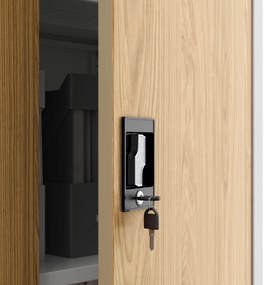 JAN II cabinet white RAL9003 golden oak H1850*W1150*D400