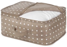 Beżowy mały organizer z suwakiem Compactor Dots